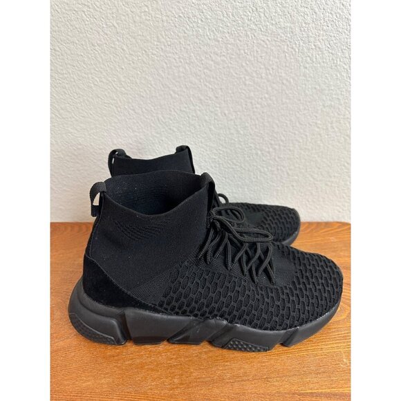 Women's Unbranded Stretch Pull On Ankle Boots Black Size 9W Sku 2719 - Picture 13 of 13